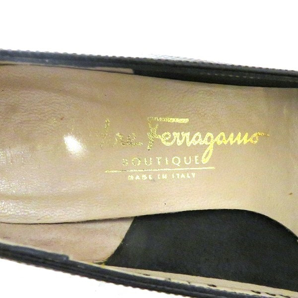 Salvatore Ferragamo Vera Ribbon Leather Shoes DR22068 in Good Condition