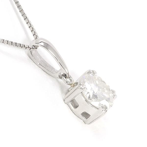 Platinum PT900 & PT850 Diamond Necklace - 0.733 CT, 2.8gm Total Weight, Approx 40cm, Ladies' Silver Jewelry