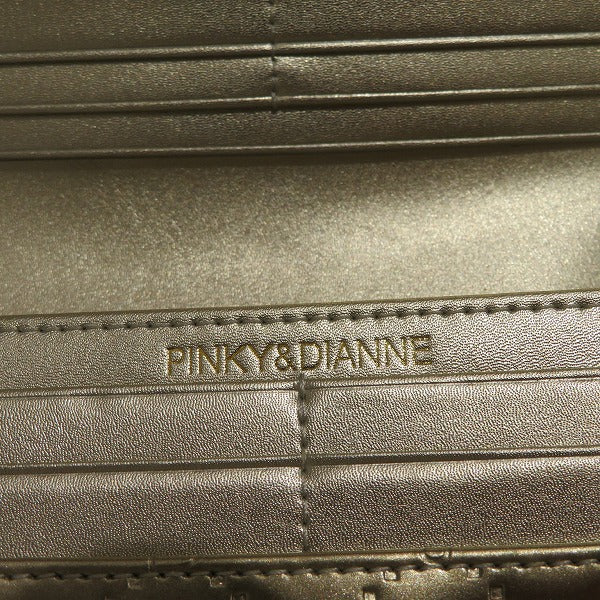 Pinky & Dianne Enamel Gold Long Wallet for Women in Good Condition