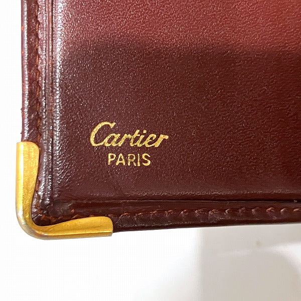 Cartier Must Line Bordeaux Leather Bifold Wallet