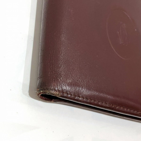 Cartier Must Line Bordeaux Leather Bifold Wallet