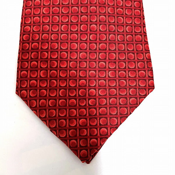 Hermes Silk Patterned Print Tie in Good Condition