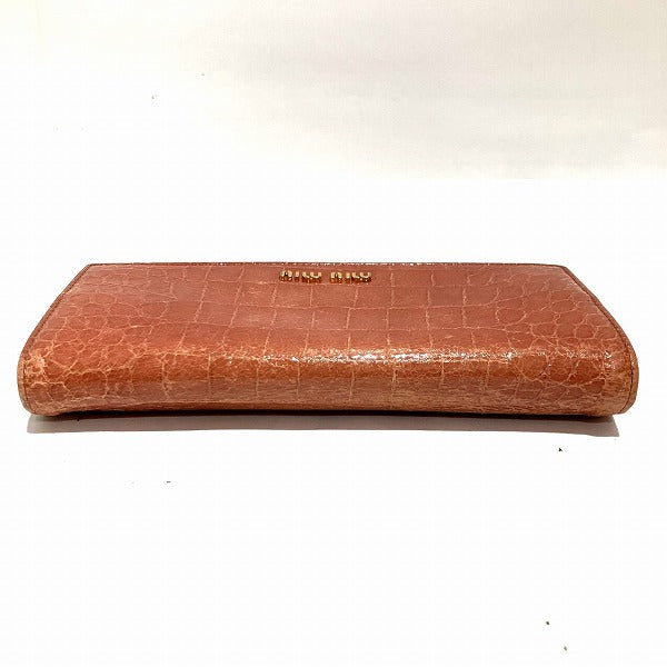 Miu Miu Leather Long Wallet 5M1109 in Good Condition