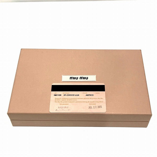 Miu Miu Leather Long Wallet 5M1109 in Good Condition