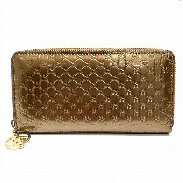 Gucci Leather Guccissima Zip-Around Long Wallet 308005 in Good Condition