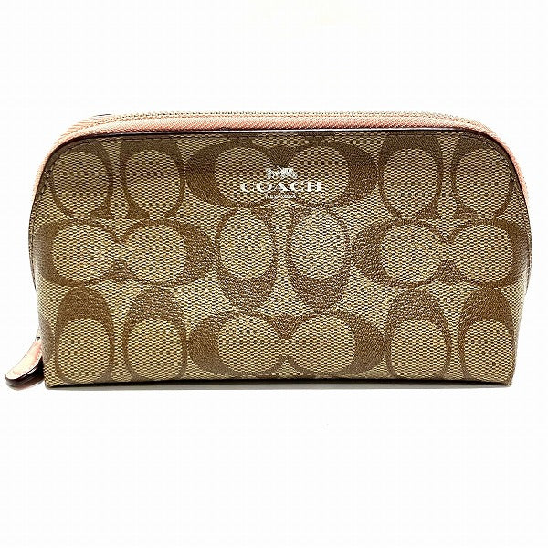 Coach Signature Cosmetic Pouch F53385 in Good Condition