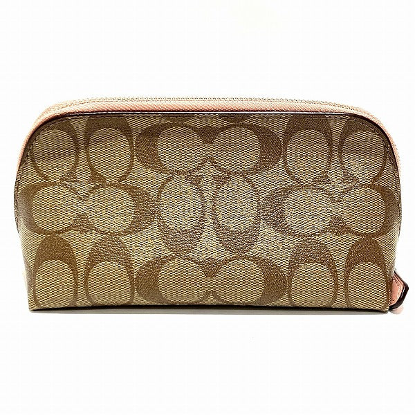 Coach Signature Cosmetic Pouch F53385 in Good Condition