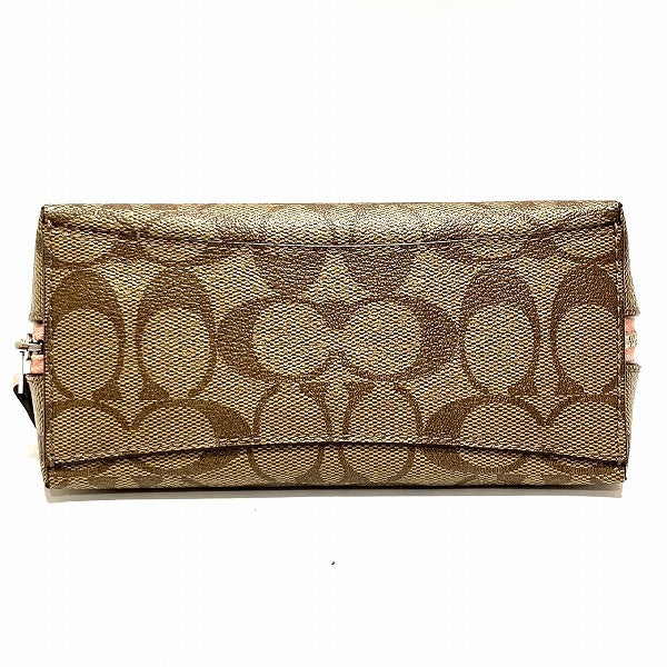 Coach Signature Cosmetic Pouch F53385 in Good Condition