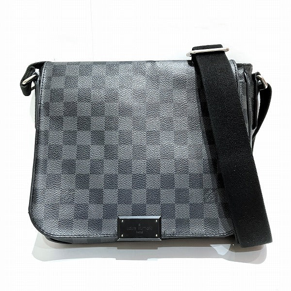 Louis Vuitton Damier Graphite District PM Shoulder Bag N40349 in Great Condition