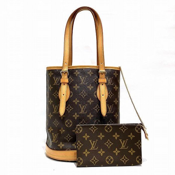 Louis Vuitton Monogram Petit Bucket Tote Bag M42238 in Good Condition