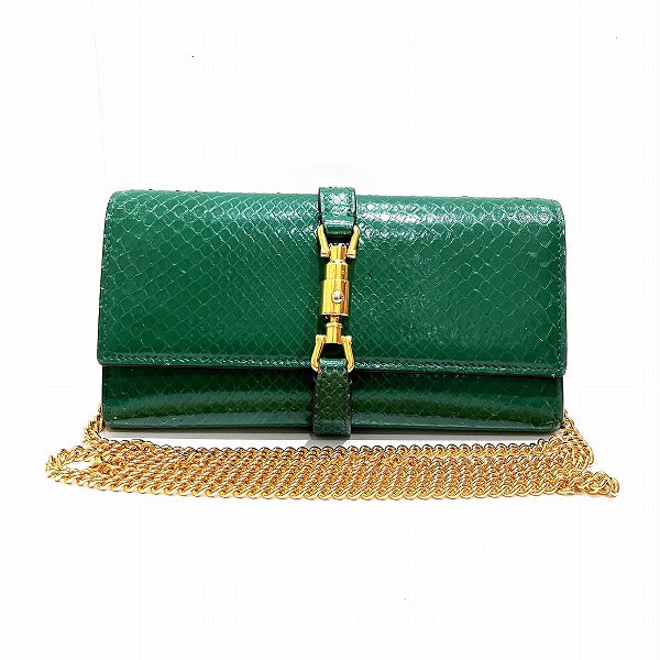 Gucci Jackie 1961 Python Chain Wallet 652681