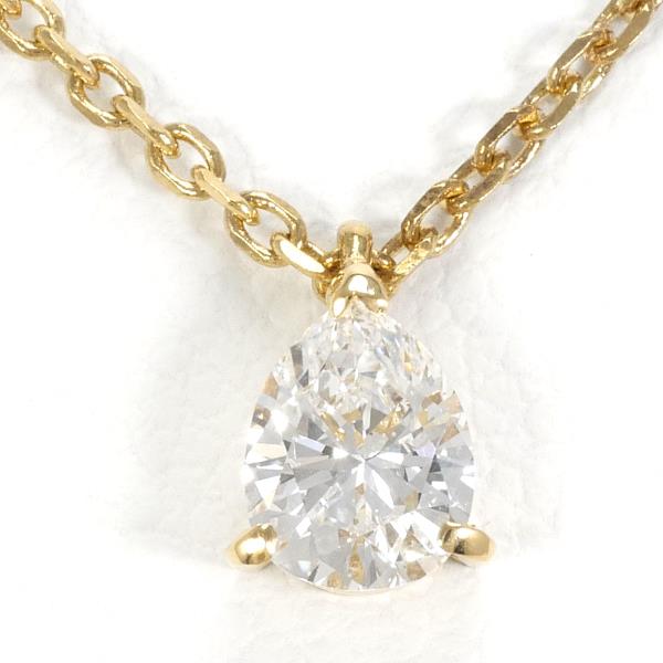 K18 Yellow Gold Diamond Necklace 0.359 VS2 in Excellent Condition