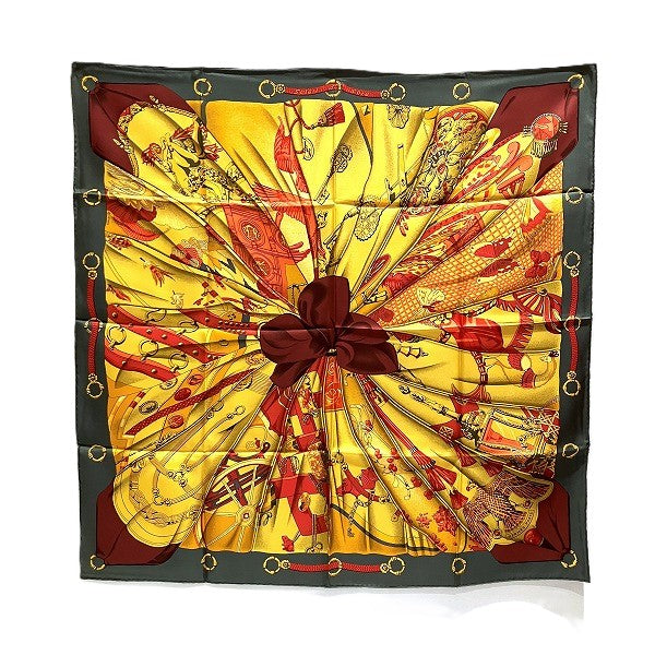 Hermes Silk 100% Scarf Sun Design in Good Condition