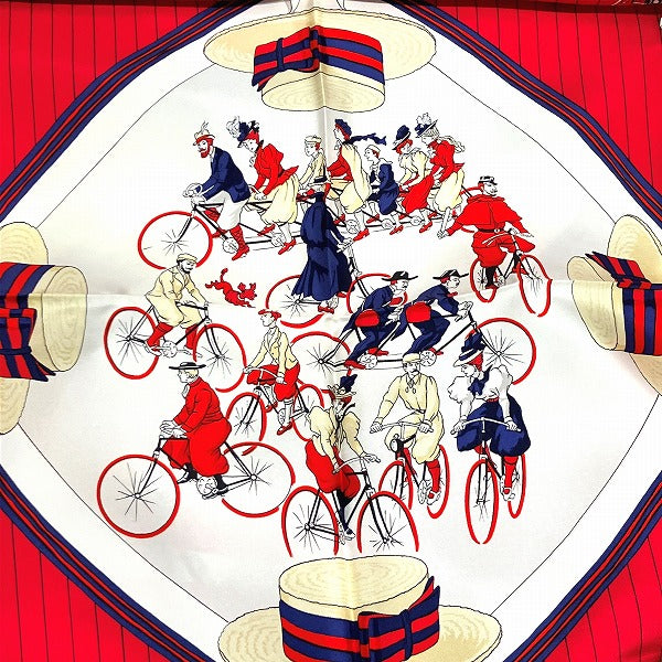 Hermes Silk Scarf Bicycle Design in Great Condition