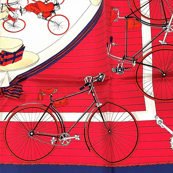 Hermes Silk Scarf Bicycle Design in Great Condition