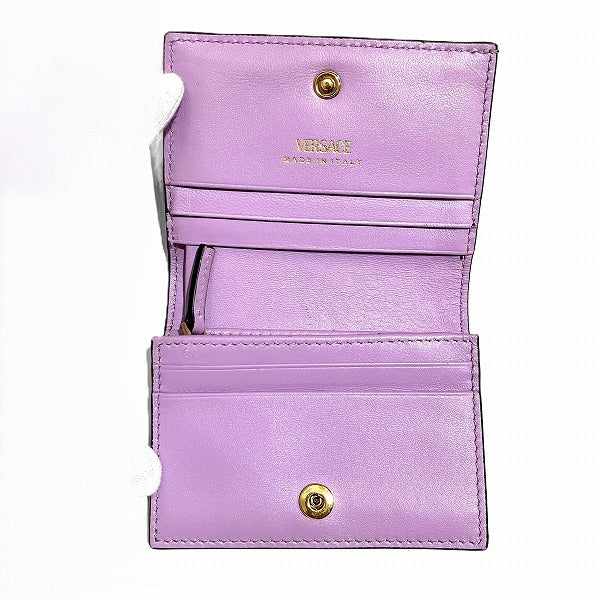 Versace Medusa Logo Leather Bifold Wallet in Good Condition