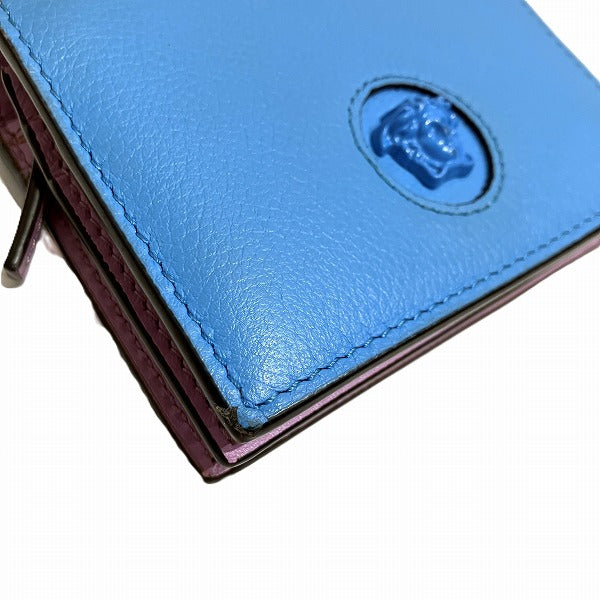 Versace Medusa Logo Leather Bifold Wallet in Good Condition