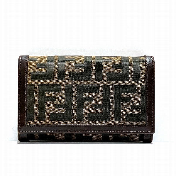Fendi Zucca Canvas Leather Wallet