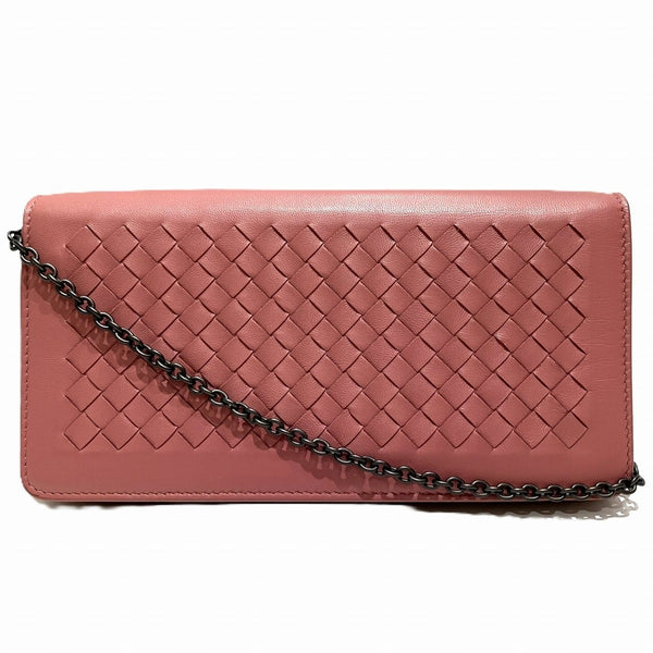 Bottega Veneta Intrecciato Leather Wallet Chain