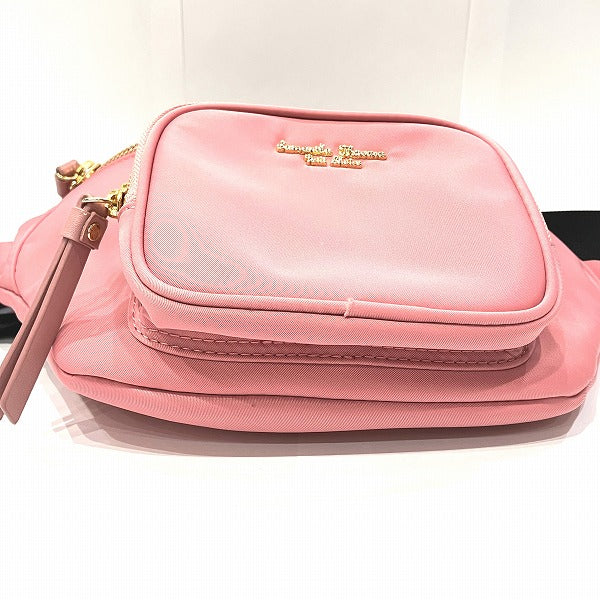 Samantha Thavasa Petit Choice Pink Nylon Waist Bag in Good Condition