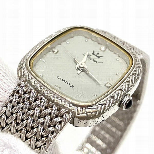 Regal G-6106 Quartz Square Gray Dial Stainless Steel Ladies Watch in Fair Condition