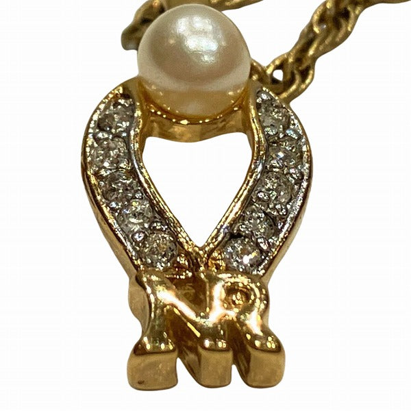 Nina Ricci Logo Pearl Gold Necklace