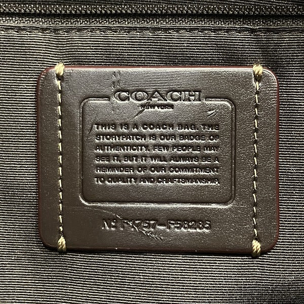 Coach Signature Canvas Shoulder Bag F58285 in Good Condition