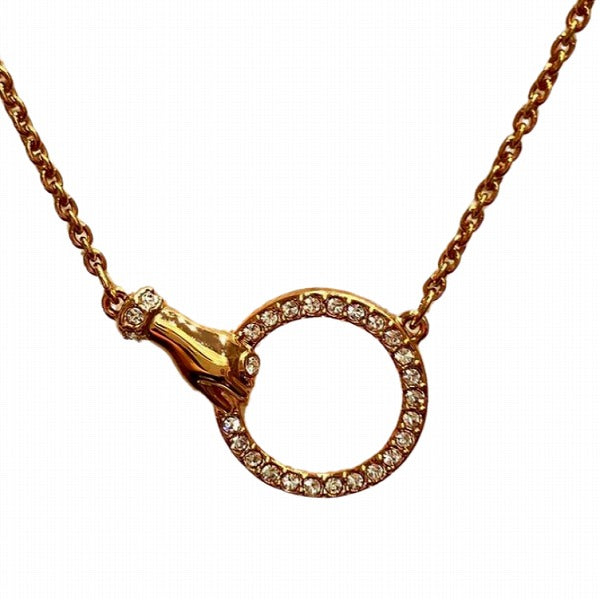 Swarovski Gold Circle Necklace