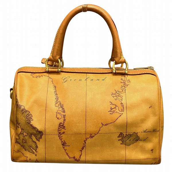 Prima Classe Map Pattern PVC Mini Handbag in Good Condition