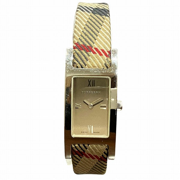 Burberry BU1015 Quartz Check Square Watch for Women in Good Condition