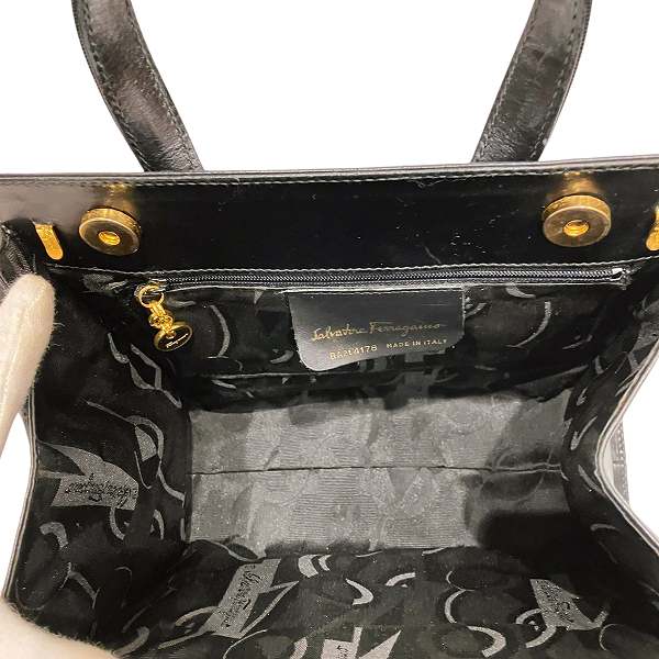 Salvatore Ferragamo Vara Ribbon Leather Handbag BA214178 in Good Condition