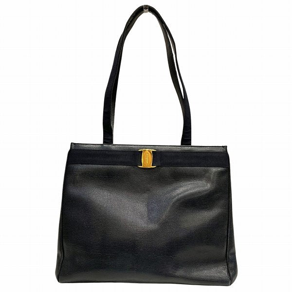 Salvatore Ferragamo Vara Ribbon Leather Tote Bag