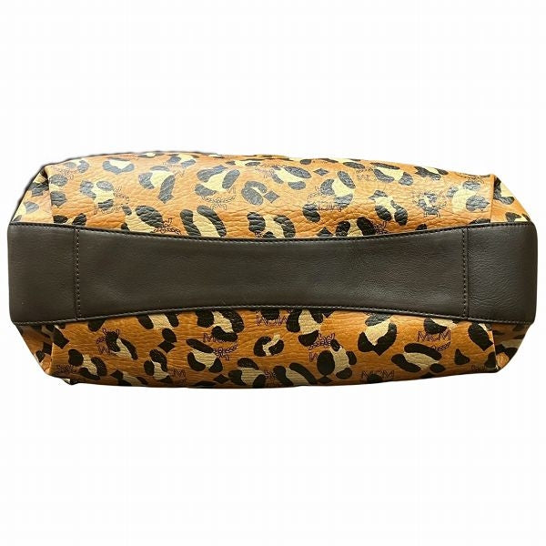 MCM Leopard Print Leather Tote Bag