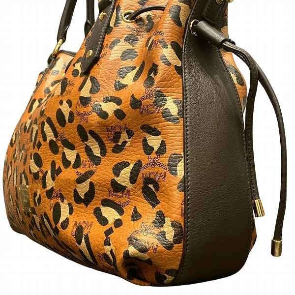 MCM Leopard Print Leather Tote Bag