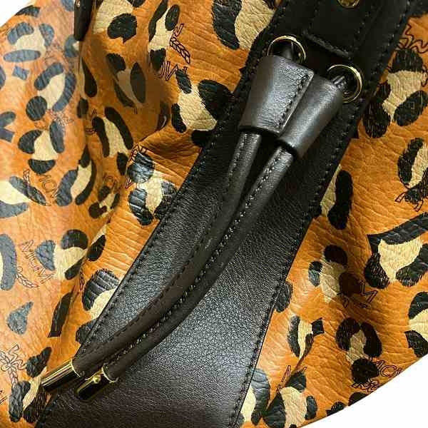 MCM Leopard Print Leather Tote Bag in Good Condition