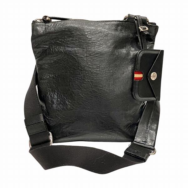 Bally Leather Shoulder Bag Black