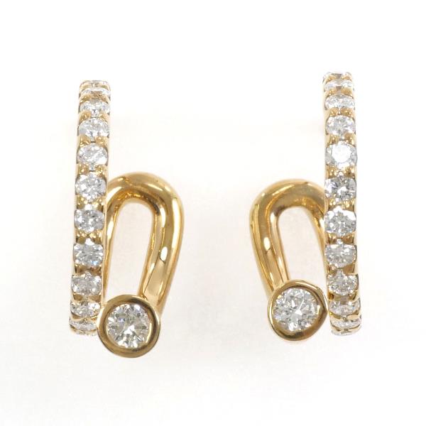 K10 Yellow Gold Silver Plated Diamond Earrings