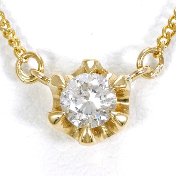 K18 Yellow Gold Diamond Necklace 0.27ct in Excellent Condition