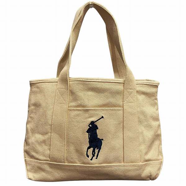 Polo Ralph Lauren Big Pony Cotton Tote Shoulder Bag Unisex in Good Condition