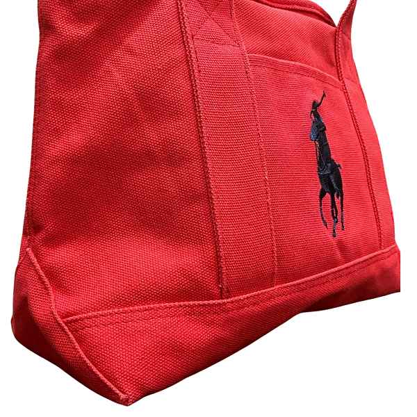 Polo Ralph Lauren Big Pony Cotton Tote Shoulder Bag Unisex in Good Condition