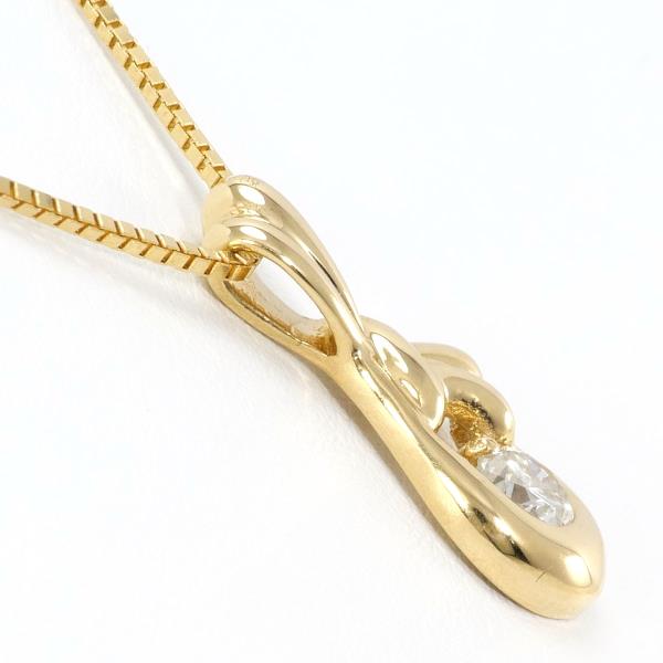 K18 Yellow Gold Diamond Necklace 0.33 SI2 in Pristine Condition