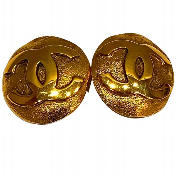 Chanel Vintage Coco Mark Gold Earrings 2854 in Good Condition