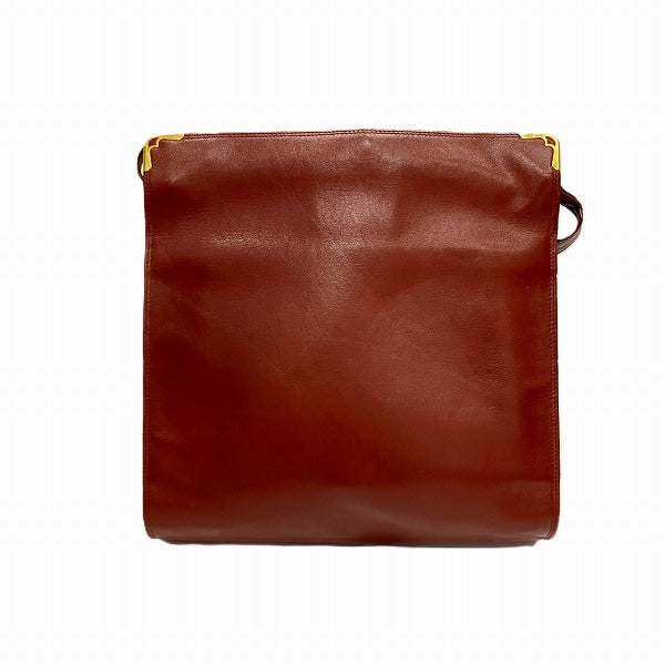 Cartier Must Line Leather Bordeaux Shoulder Bag in Fair Condition