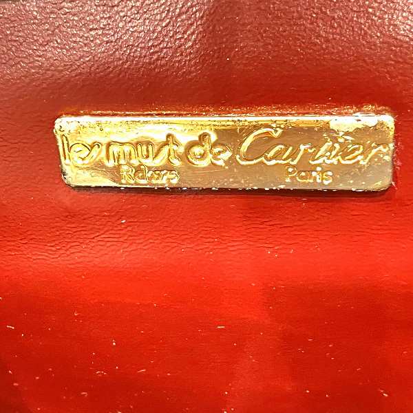 Cartier Must Line Leather Bordeaux Shoulder Bag in Fair Condition