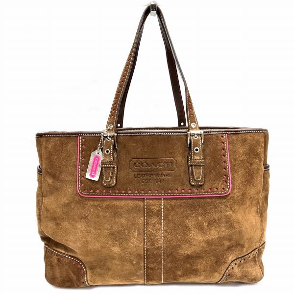 Coach Suede Turnlock Tote Bag 1431