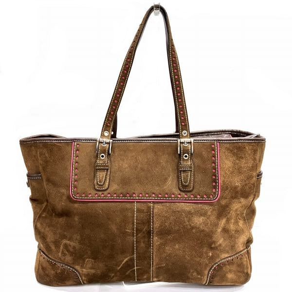 Coach Suede Turnlock Tote Bag 1431