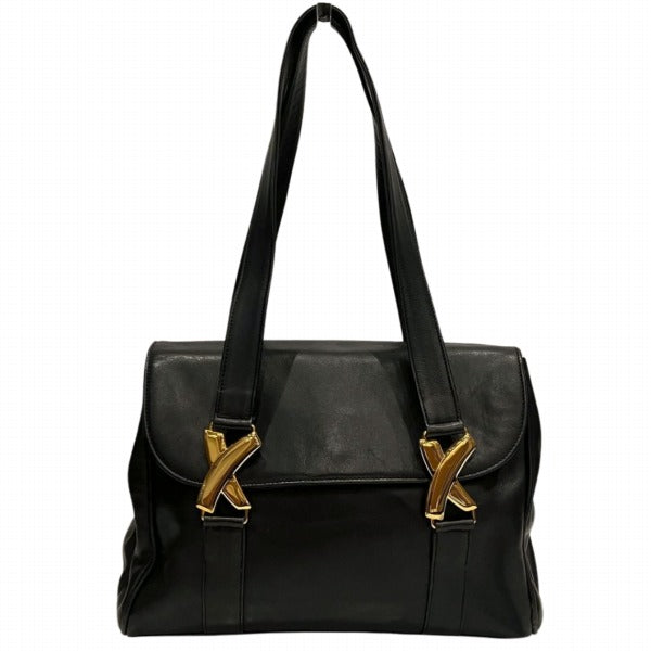 Paloma Picasso Leather Shoulder Bag Black