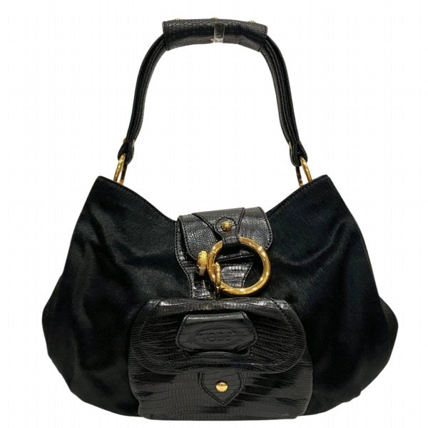 Tod's Leather Haircalf Shoulder Bag