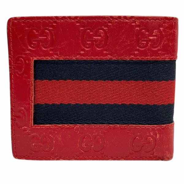 Gucci Leather Canvas Bifold Wallet 408827