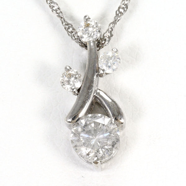 Au750 White Gold Diamond Necklace